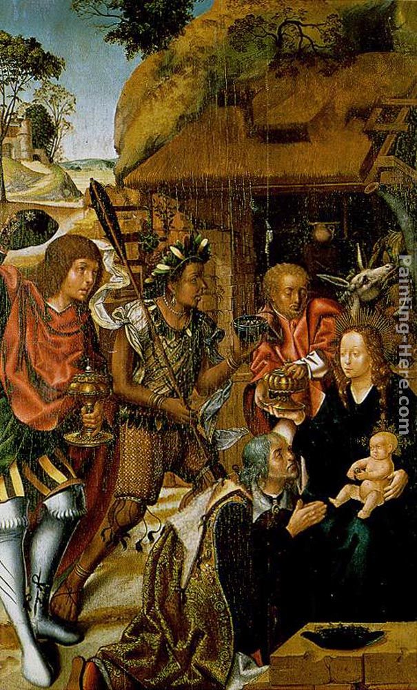 Adoration of the Magi painting - Vasco Fernandes Adoration of the Magi art painting